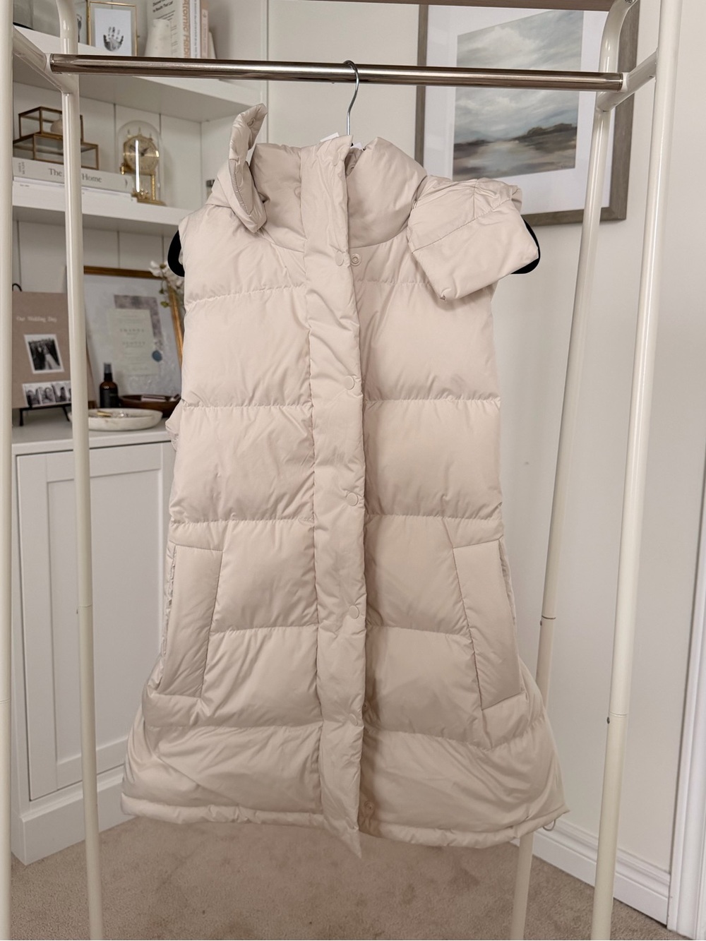 lululemon athletica Cream Sleeveless Puffer Vest